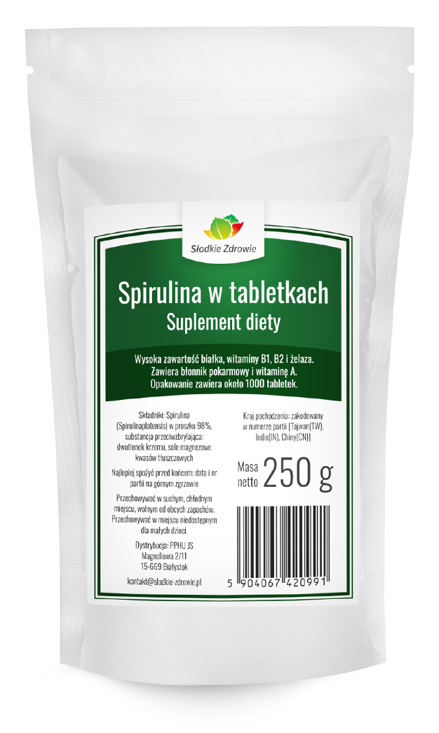 Spirulina - algi w tabletkach 1000 tab - 250g